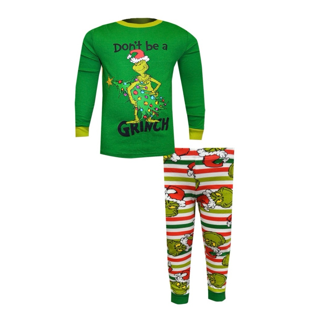 Dr. Seuss Grinch Family Matching Christmas Pajamas Kids Size 4 XXS